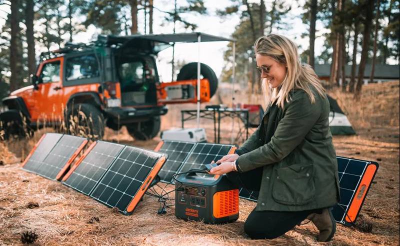 Jackery Solar Generator Interfaced with jackery solar panels. Facilitate your camping endeavors with a portable solar power station. 